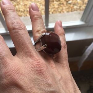 Brown Agate and sterling silver